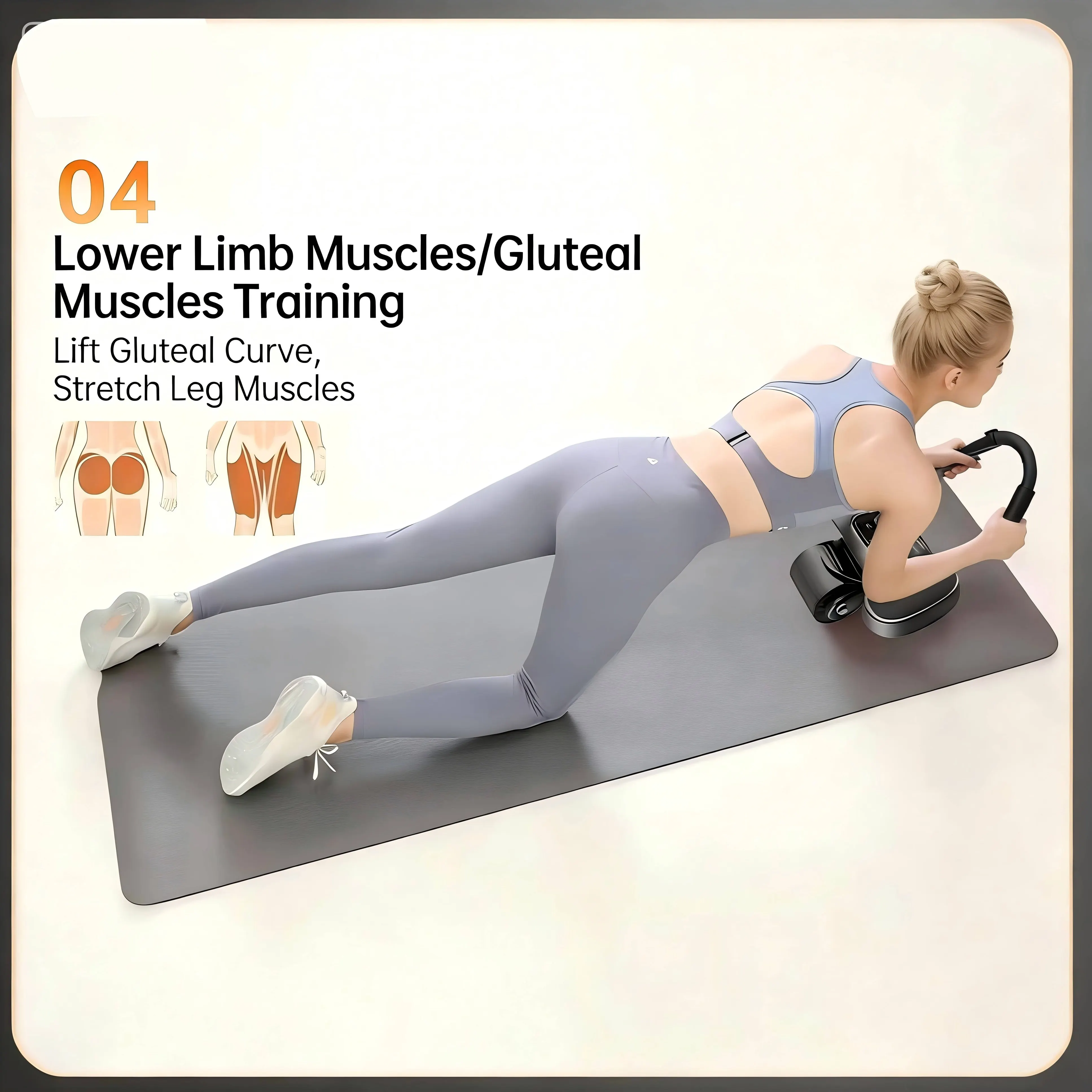 2-Wheels Ab Roller with LCD – Home Gym Equipment, Elbow Support, Non-Slip Handles, Tracks Time & Calories Burned. - Image 6