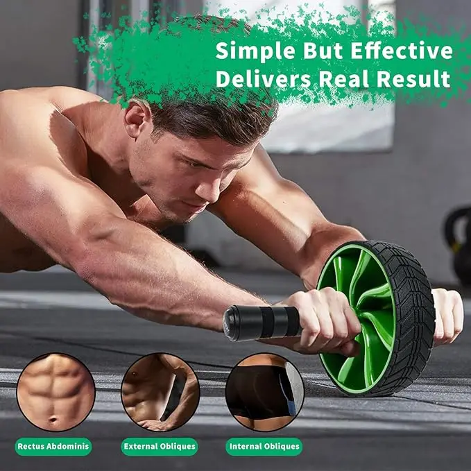 Ab Roller Wheel - Equipment for Abdominal & Core Strength Training, Home Gym Fitness Equipment, Exercise Wheel for Men Women - Image 3