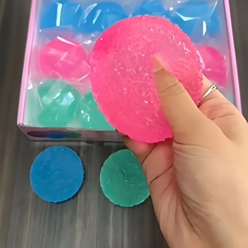 Ice Ball Maltose Squishy Toys Blue Mochi Sensory Fidgets Toy Simulated Transparent Anti Stress Slow-rebound Decompression Toy - Image 3