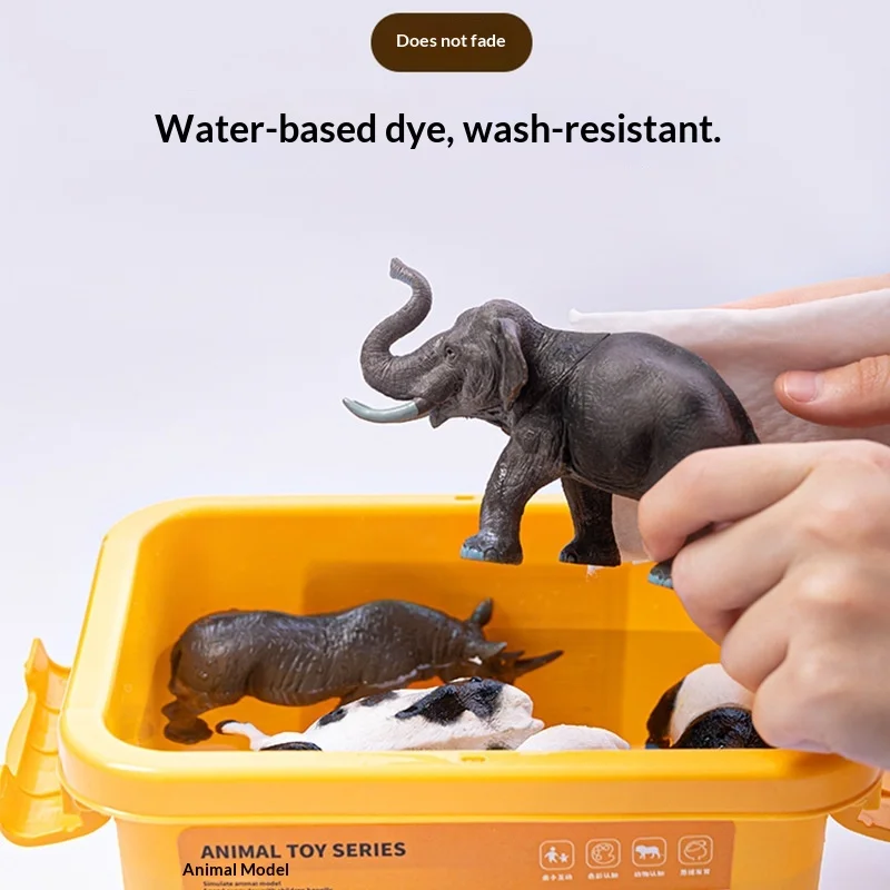 Realistic Animal Figure Toy Early Education Set - Baby Plant Recognition Kit Lion Tiger Elephant Panda Giraffe Animal Figure Toy - Image 4