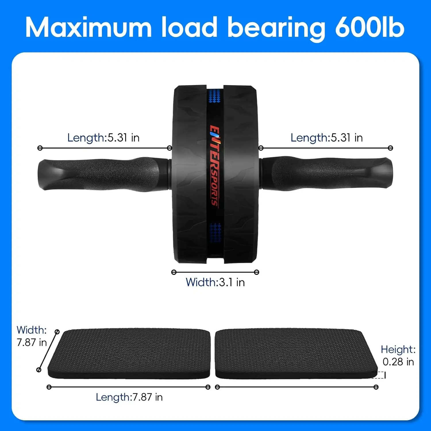 Ab Roller Wheel for Abs Workout - Abdominal Exercise Equipment with 2 Knee Pads for Home Gym, Core Strength Training, Fitness Eq - Image 5