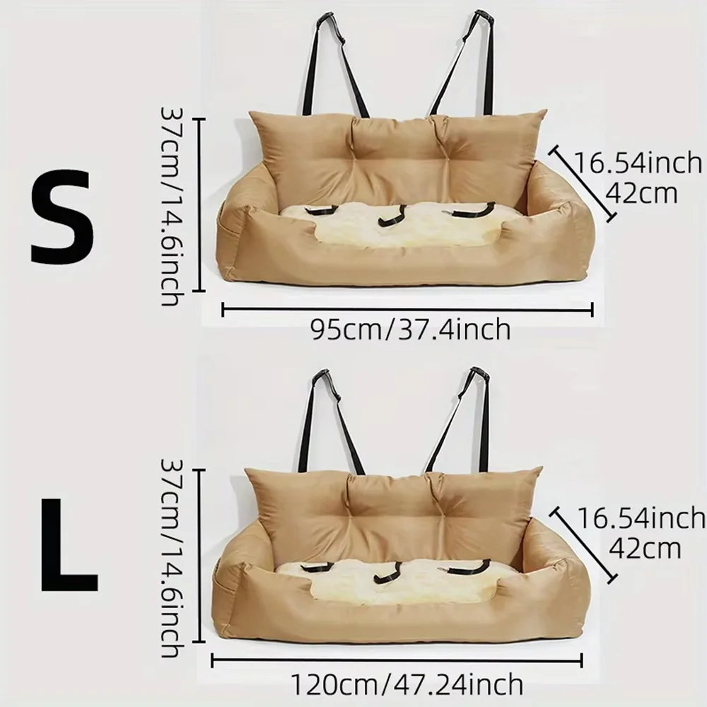 Removable Waterproof Dog Carrier Bag Travel Pet Car Seat Cover Folding Hammock for Cats Dogs Transportin Perro Autostoel - Image 6