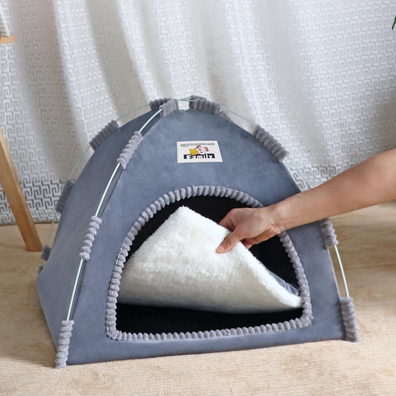 Foldable Cat House Pet Tent Four Seasons Universal Cat and Dog Pet Nest Summer Cool Mat Outdoor Portable Foldable Breathable - Image 6