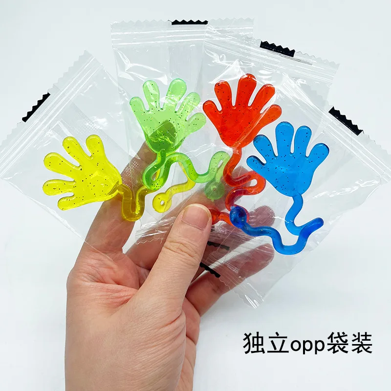5-20 Pcs Kids Funny Glitter Sticky Hands toy Palm Elastic Sticky Squishy Slap Palm Toy kids Novelty Gift Party Favors supplies - Image 4