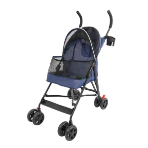 4 Wheels Pet Stroller with Waterproof Cover | Easy-Fold Travel Carrier | Pet Strolling Cart for Small/Medium Dogs and Cats | With