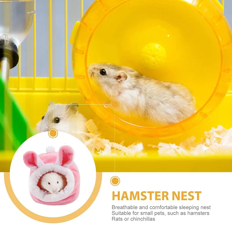 Hamster Cotton Nest Pet Warm Winter Supplies Winter Sleeping Bag House Small Fossa Gold Silk Bear House Mouse Nest Sleeping Bag - Image 4