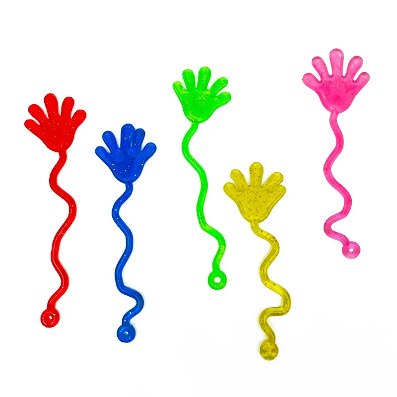 5-20 Pcs Kids Funny Glitter Sticky Hands toy Palm Elastic Sticky Squishy Slap Palm Toy kids Novelty Gift Party Favors supplies - Image 2