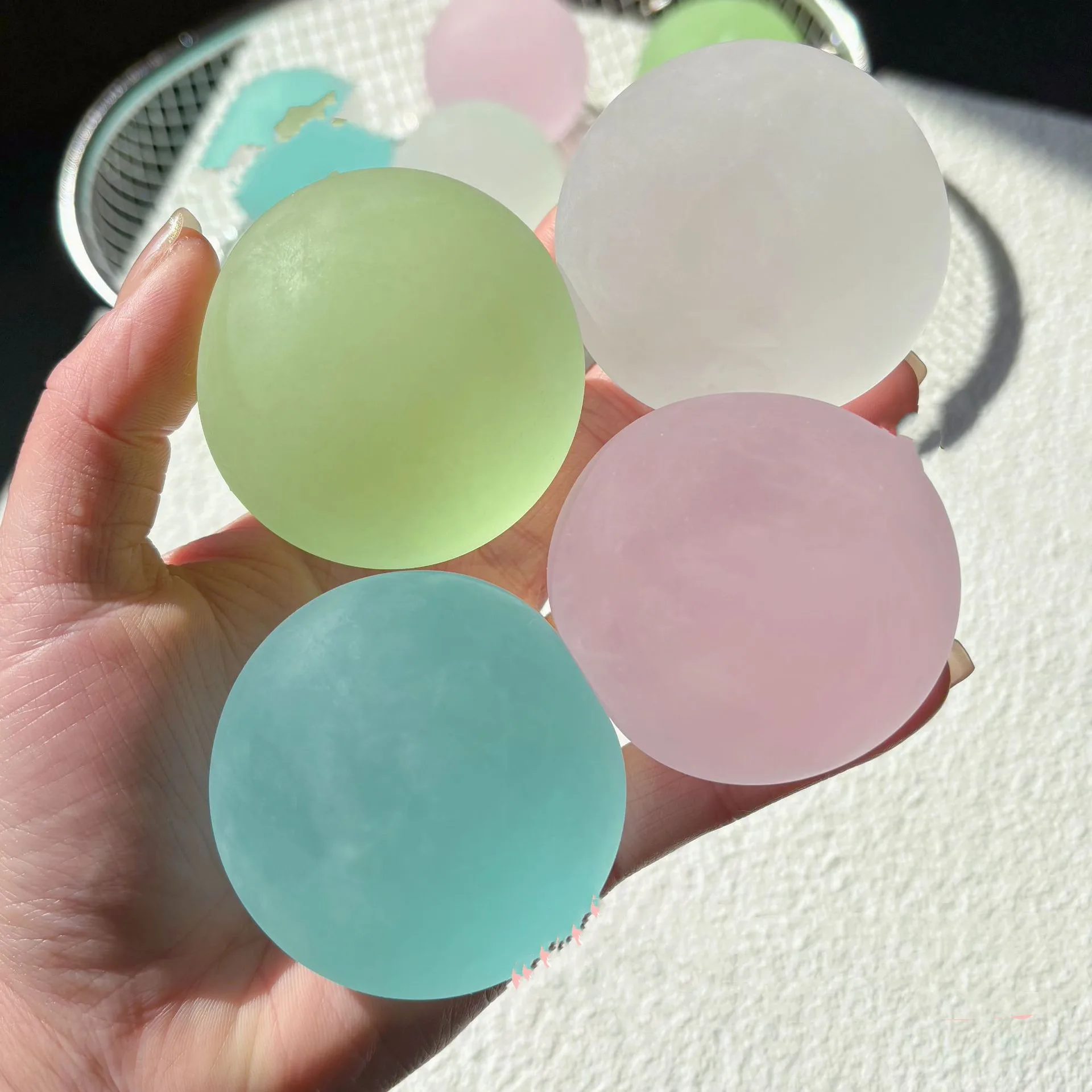 Blue Maltose Squishy Toys Anti Stress Sensory Fidgets Toy Soft Simulated Transparent Blue Maltose Slow-rebound Decompression Toy - Image 5