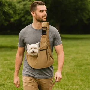 Double Sided Pet Carrier Bags Adjustable Strap Hand Free Dog Sling Carrier Bag Large Capacity Comfortable Pet Shoulder Bag