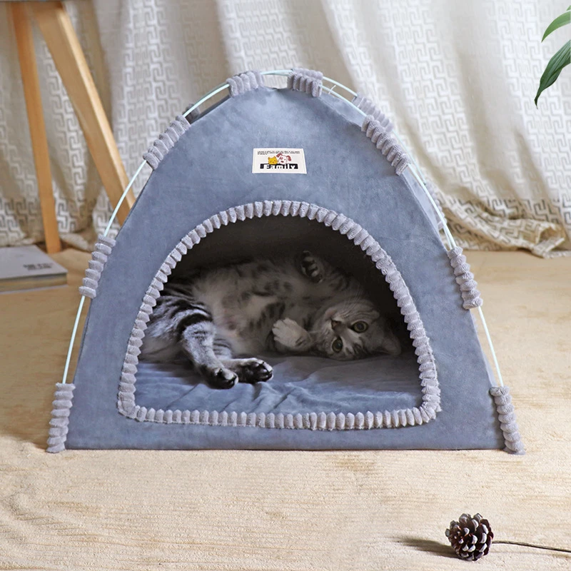 Foldable Cat House Pet Tent Four Seasons Universal Cat and Dog Pet Nest Summer Cool Mat Outdoor Portable Foldable Breathable - Image 3