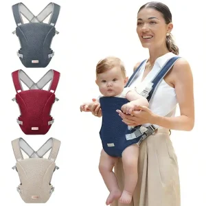 Baby Mesh Carrier, Front-Facing Carrier - Horizontal Carrier with Waist Support, Mesh Design for Better Breathability, Cross-Back Design, Adjustable Shoulder Straps, Lightweight for All Seasons - Multifunctional Front and Back Carrier for Outings, Suitable for Newborns to Toddlers