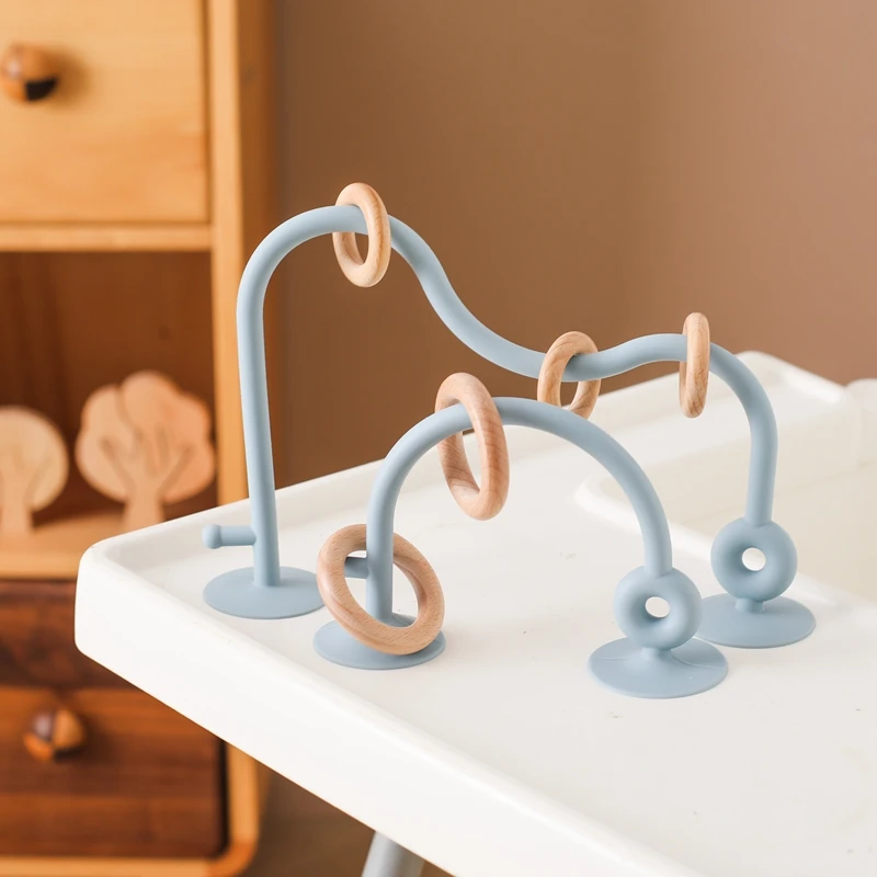 Baby Toy Silicone Educational Toys Infant Montessori Toy Teething Track Maze Wooden Roller Coaster Bead Baby Accessory Teether - Image 6
