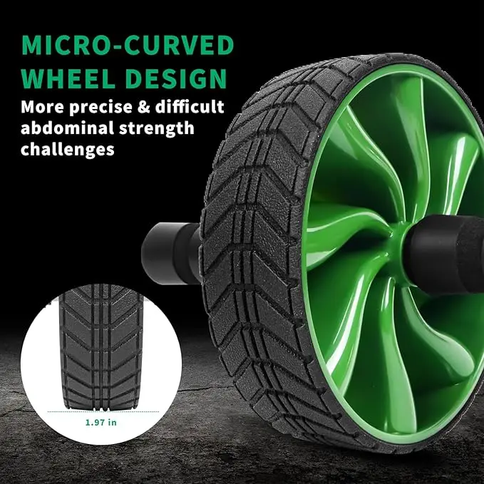 Ab Roller Wheel - Equipment for Abdominal & Core Strength Training, Home Gym Fitness Equipment, Exercise Wheel for Men Women - Image 2