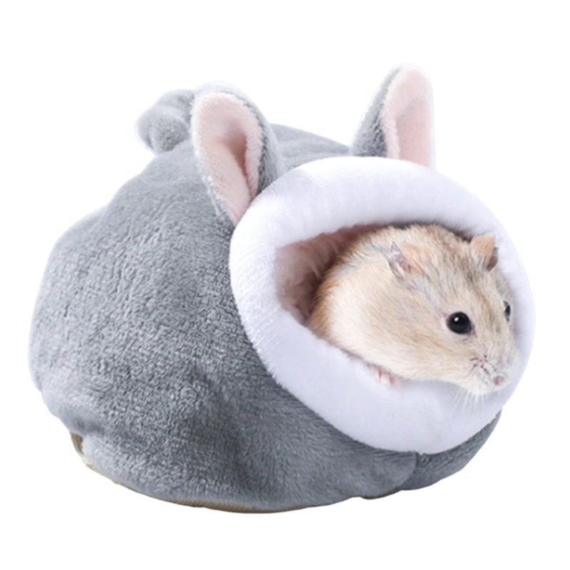 Windproof Hamster Nest Hamster House Glider Guinea Pigs Bunny Winter Plushy Nest - Image 5