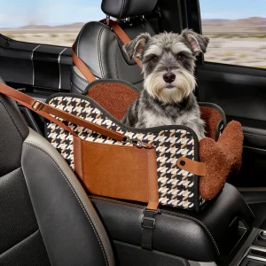 Armrest Puppy Safety Car Seat, Center Console Pet Bed, Portable Small Dog Travel Carrier Seat