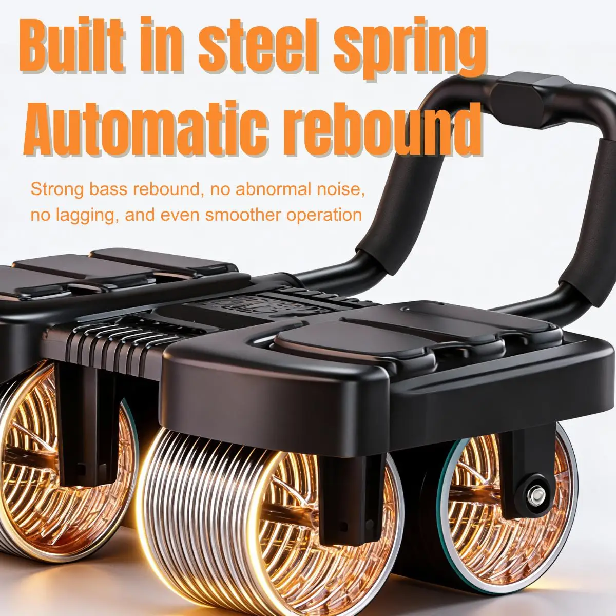 RELIFE 2 in 1 Ab Wheel Roller with Elbow Support & Knee Mat - Automatic Rebound Upgraded Four-wheel Core Workout Home Gym Abs - Image 3