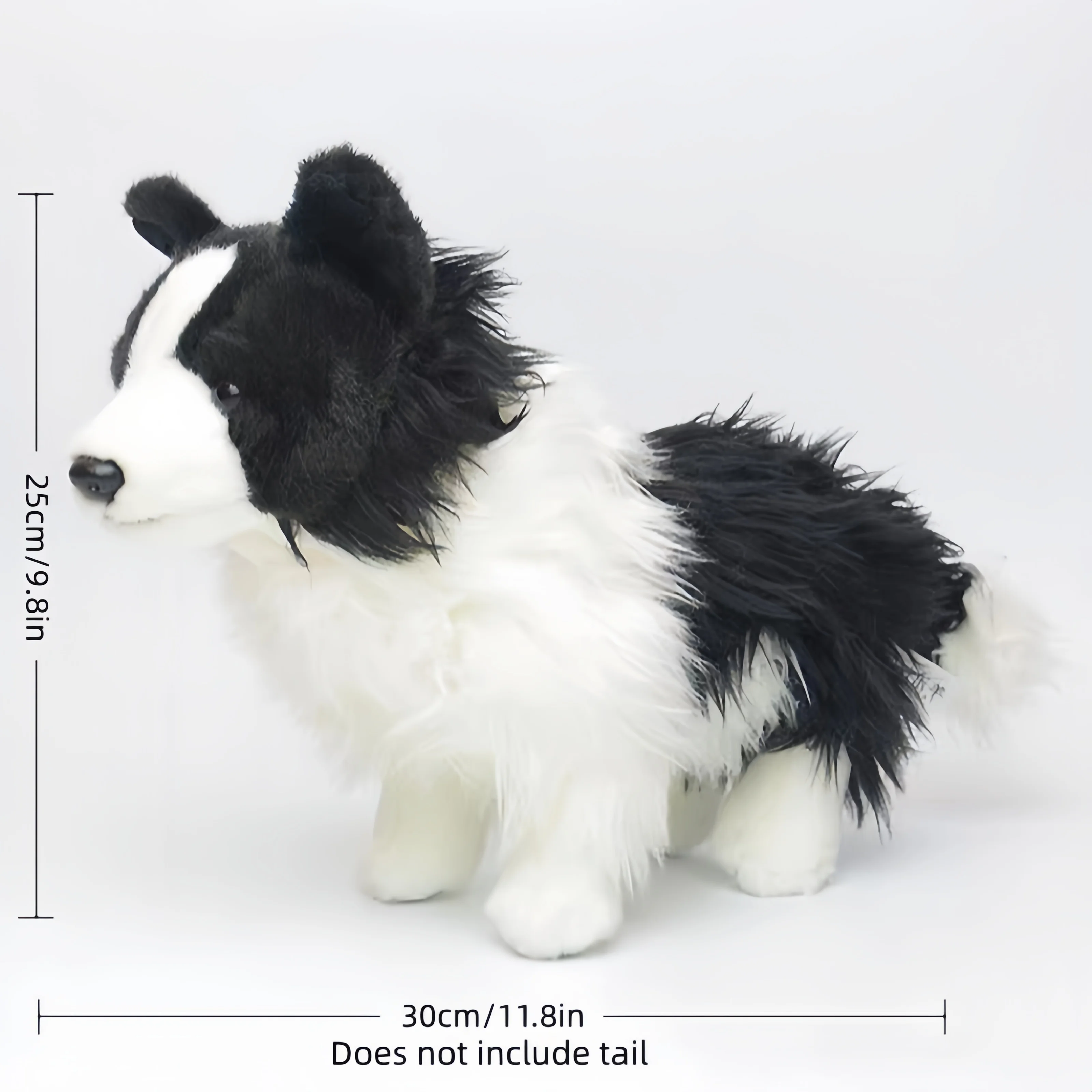Border Collie Plush Toy Dog 11.8 Inch Kids Plush Toy Perfect Gift for Boys and Girls - Image 4