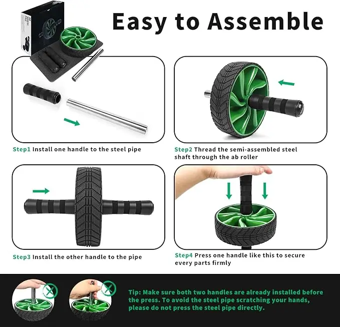 Ab Roller Wheel - Equipment for Abdominal & Core Strength Training, Home Gym Fitness Equipment, Exercise Wheel for Men Women - Image 4