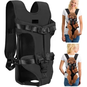 Dogs Carrier Backpack Thickened Sponge Pet Front Dog Carrier Backpacks Outdoor Portable Adjustable Hands Free Dog Backpack