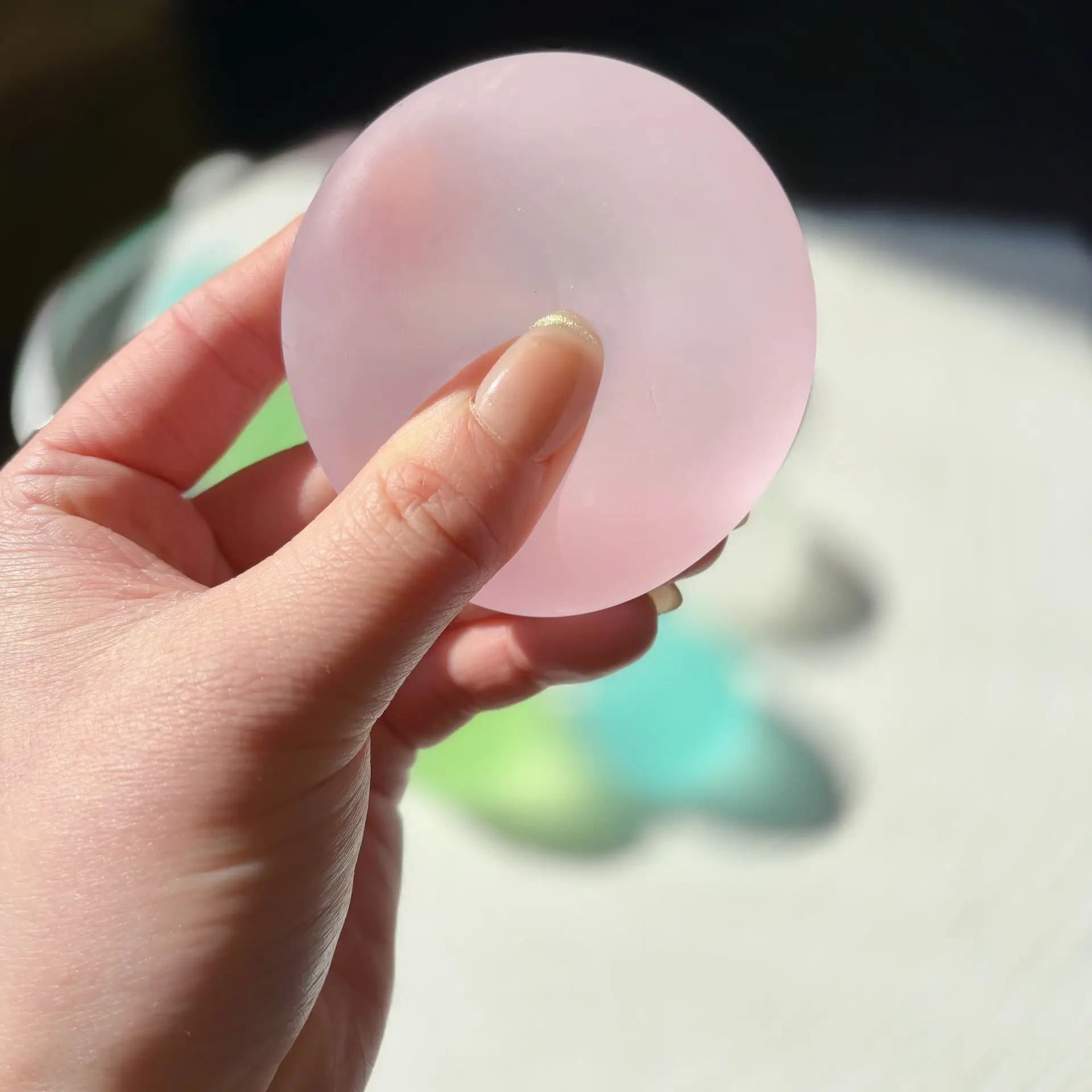 Blue Maltose Squishy Toys Anti Stress Sensory Fidgets Toy Soft Simulated Transparent Blue Maltose Slow-rebound Decompression Toy - Image 3