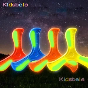3-Pack LED Light-Up Soft Boomerang Night Glow Flying Toy Night Light Fun Outdoor Sports For Kids & Adult Toy For Playing in Park