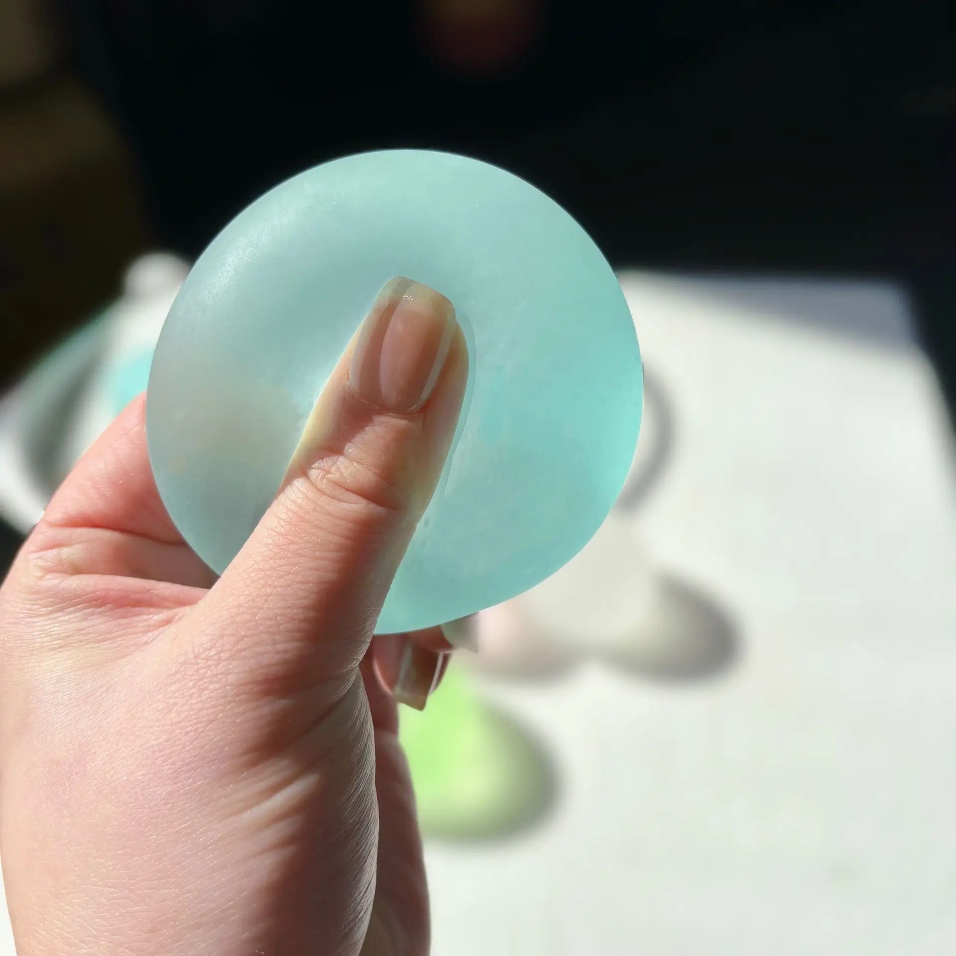 Blue Maltose Squishy Toys Anti Stress Sensory Fidgets Toy Soft Simulated Transparent Blue Maltose Slow-rebound Decompression Toy - Image 4