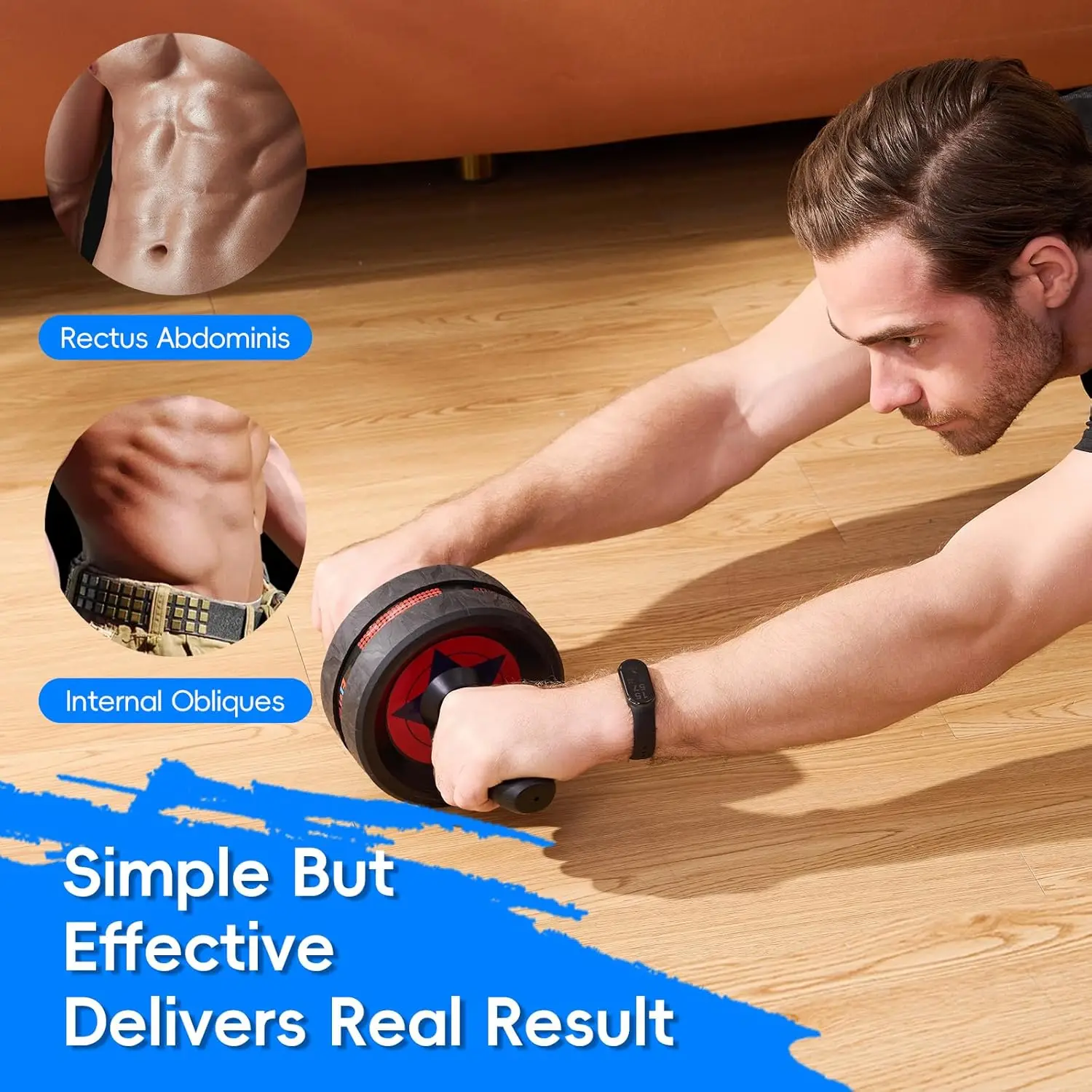 Ab Roller Wheel for Abs Workout - Abdominal Exercise Equipment with 2 Knee Pads for Home Gym, Core Strength Training, Fitness Eq - Image 4