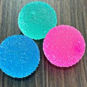 Ice Ball Maltose Squishy Toys Blue Mochi Sensory Fidgets Toy Simulated Transparent Anti Stress Slow-rebound Decompression Toy
