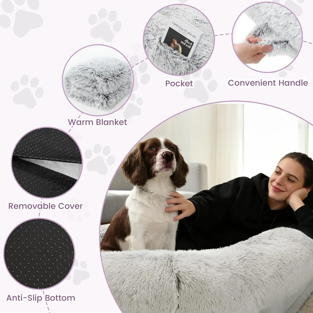 75x43 Inch Orthopedic Human Dog Bed, Waterproof Washable Cover, Soft Calming Lounger for People & Pets - Image 5