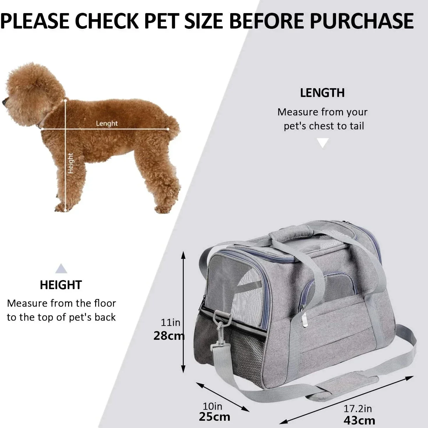 Dog Carrier Bag With Thick Cotton Cushion Pet Aviation Backpack Anti-suffocation Portable Travel Bag Pet Dog Bag Mesh Outdoor - Image 6