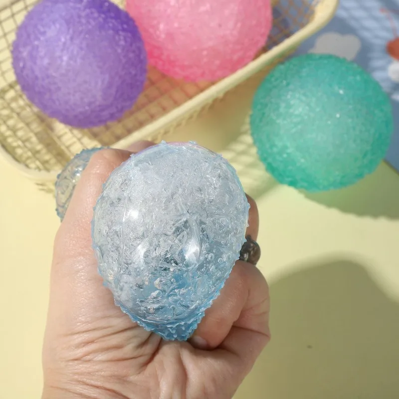 Ice Ball Maltose Squishy Toys Blue Mochi Sensory Fidgets Toy Simulated Transparent Anti Stress Slow-rebound Decompression Toy - Image 2