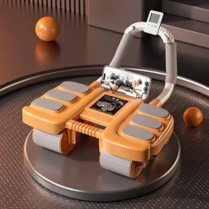 2025 New Ab Wheel Roller with Elbow Support - Automatic Rebound Four-wheel Abdominal Wheel for Core Workout Home Gym Abs Machin